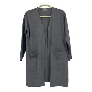 Eileen Fisher Organic Cotton Blend Long Cardigan Career Business Wear Size Small